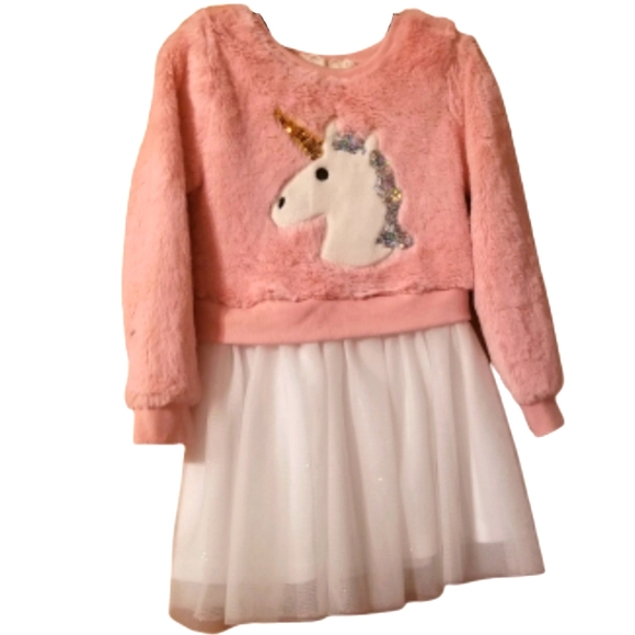 btween Other - NWOT Unicorn Sherpa Tutu Dress Sz 5